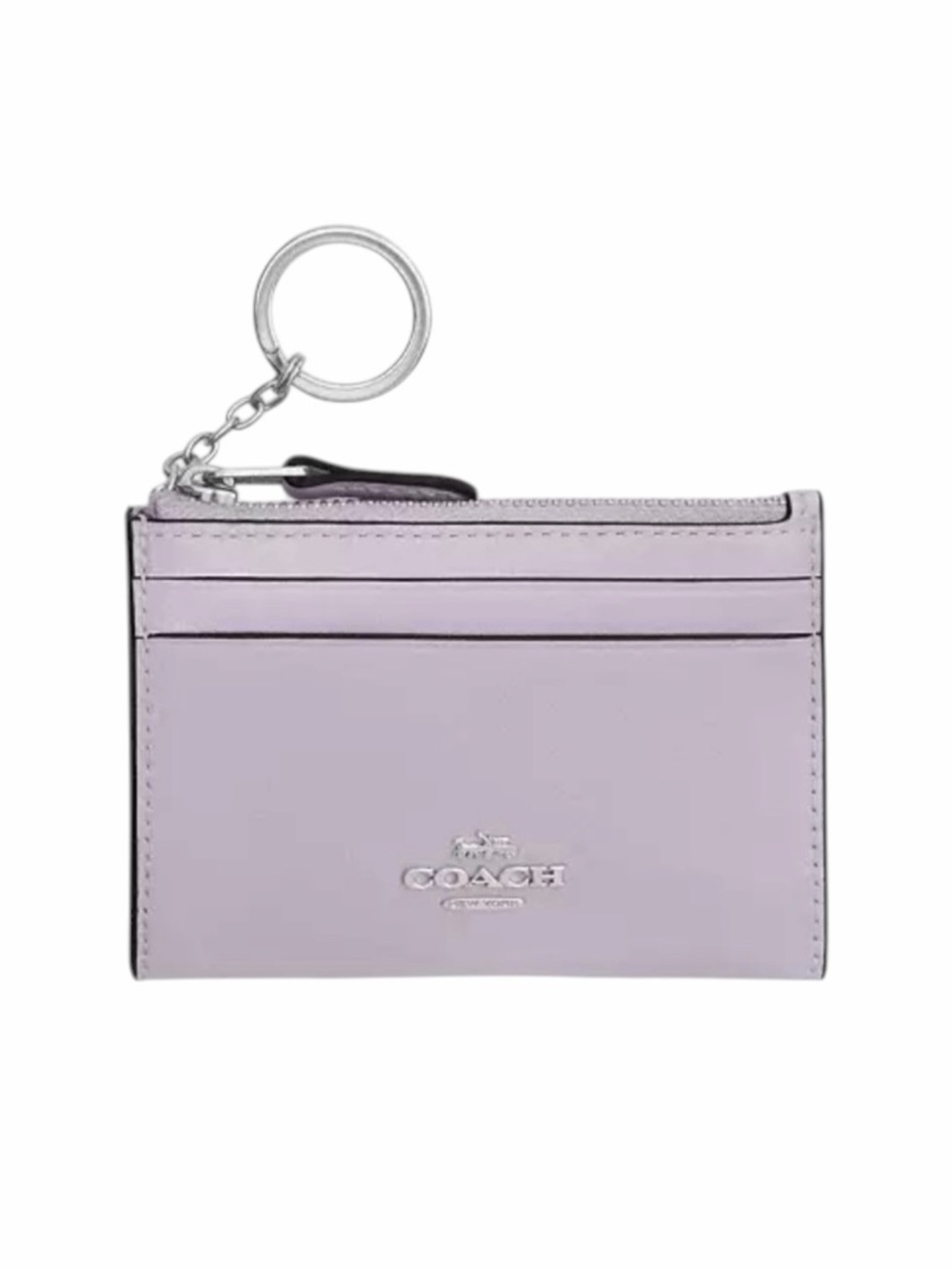 Coach Mini Skinny Leather ID Case In Light Amethyst NWT